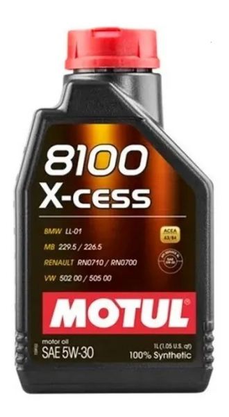 Aceite Automotriz Motul 8100 X-CESS 5W-30 Sintético Botella 1L