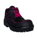 Zapatos industriales para mujer color negro casco de poliamida suela doble densidad de pu.